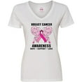 thumbnail image 3 of Inktastic Breast Cancer Awareness Hope Support and Love Women's V-Neck T-Shirt, 3 of 5
