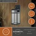 thumbnail image 4 of Hubbard 6-in 1 Light Dusk to Dawn Textured Black Outdoor Wall Lantern Clear Glass Shade, LED Compatible, 4 of 13