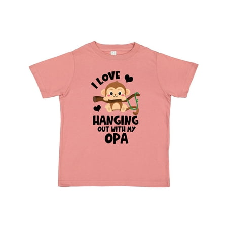 

Inktastic Monkey I Love Hanging out with My Opa Gift Toddler Boy or Toddler Girl T-Shirt