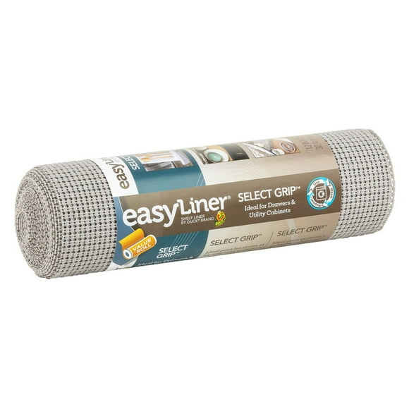 Select Grip EasyLiner Brand Shelf Liner, Light Gray, 12 in. x 15 ft.