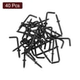 thumbnail image 3 of Uxcell 40 Pack L Shape Hooks, 1 Inch Right Angle Screw Hooks for Hanging, Black, 3 of 7