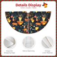 thumbnail image 3 of Xecao Colorful Plants Mushroom Pattern Christmas Tree Skirt Round Xmas Tree Mat Base Cover for Holiday Home Decorations-36", 3 of 6