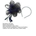 thumbnail image 5 of TNOBHG Flower Feather Hair Accessory Women Hair Hoop Hairpin Flowers Feathers Retro Mesh Faux Pearl Headband Prom Headdress Clip Headgear Hair Hoop Hairpin, 5 of 8