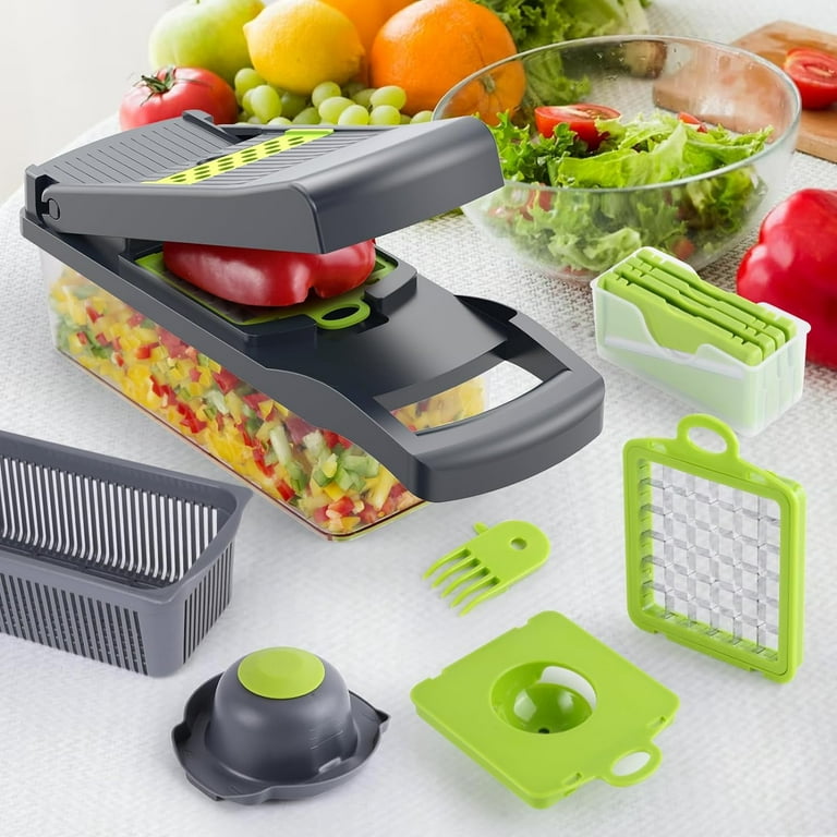 DENFER Electric Vegetable Fruit Salad Food Chopper Cutter Slicer Dicer  Shredder & Reviews