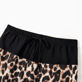 thumbnail image 4 of PatPat Family Matching Leopard Panel Cut Out Waist One-Shoulder One Piece Swimsuit or Swim Trunks Shorts, 4 of 6