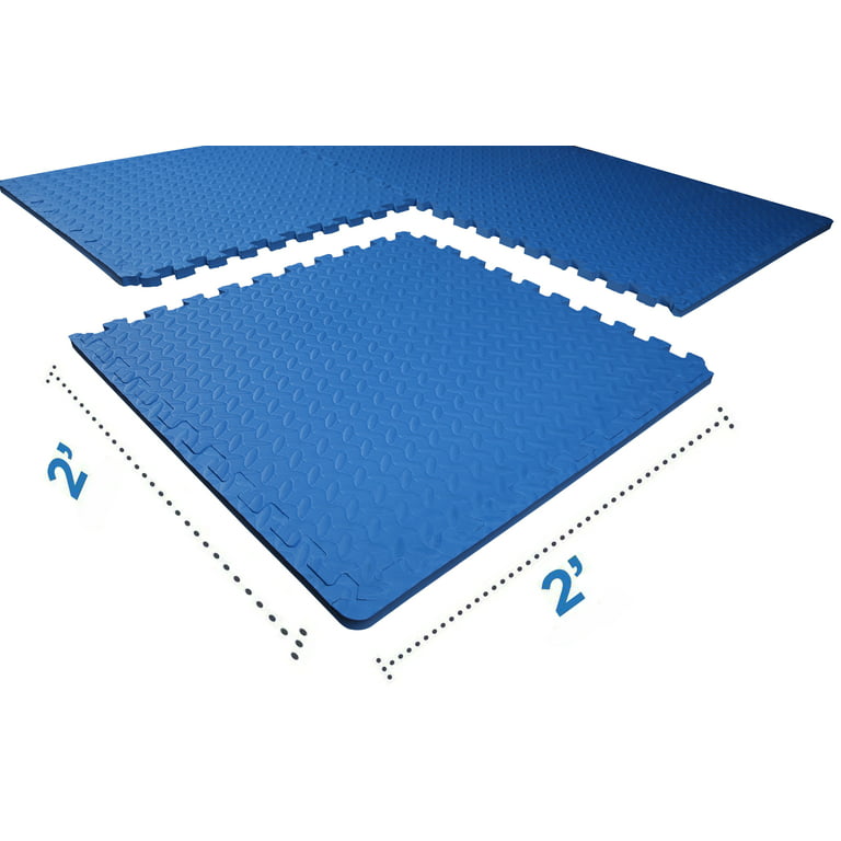 Lavex Water Absorbent 2' x 3' Blue Waffle Indoor Entrance Mat - 3