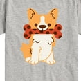 thumbnail image 3 of Corgi With Bone  - Toddler And Youth Short Sleeve Graphic T-Shirt, 3 of 6