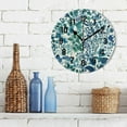 thumbnail image 3 of Yayeee 10" Wall Clock Battery Operated Quartz Round Silent Non-Ticking Home Decor, Beautiful Leaves Pattern, 3 of 6