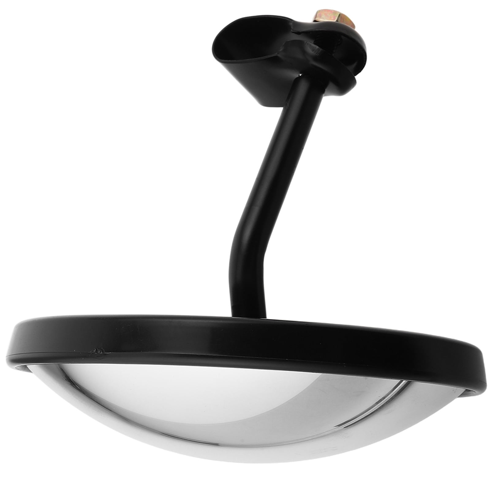 OFFIGAM Large Round Convex Car Rearview Mirror Black ABS Glass Metal Blind Spot Accessory for Trucks and Suvs