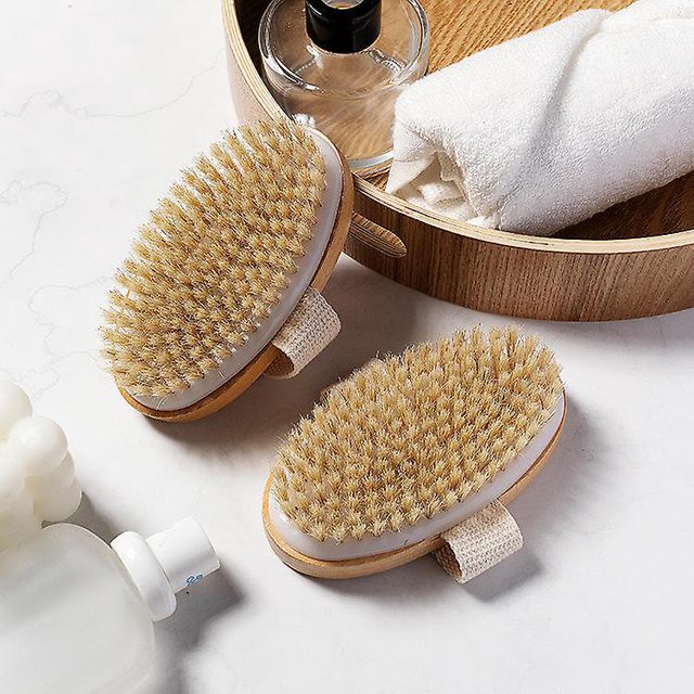 Cepillo corporal de cepillado en seco oso de fresa exfoliante de spa orgánico