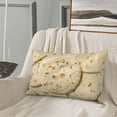 thumbnail image 5 of Gukieu Taco Tortillas Print Plush Pillow Cover, Hidden Zipper Pillow Protector without Pillow Core, Suitable for Bedroom, Office, Car Decoration-14"x20", 5 of 6