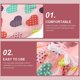 thumbnail image 4 of Kids Shower Cap Bathing Home Use Multi Satin Washable 3Pack, 4 of 4