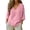 60# Light pink, variant on Womens Summer Gauze Tops Casual Linen Cotton Tunic Blouse 3/4 Sleeve V Neck Peasant Shirts Beach Vacation Tees Light pink XL