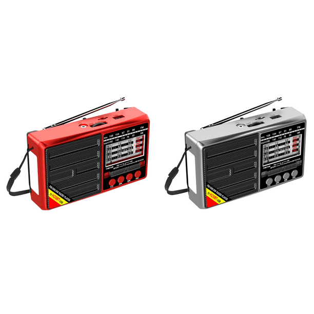 Radio Portátil Banda Completa FM/AM/SW Con Pilas para Personas Mayores ...