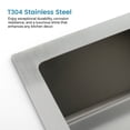 thumbnail image 4 of Izzovium 33"x19" Undermount Double Bowl Kitchen Sink, Brushed Stainless Steel 304, Dark Gray, 20 Gauge, Modern Design with Drain Grooves & Sound Absorbing, 4 of 10