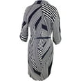 thumbnail image 2 of Peach Couture Robe Droite Multi-Motif Col en V Manches 3/4 pour Femmes, 2 of 4