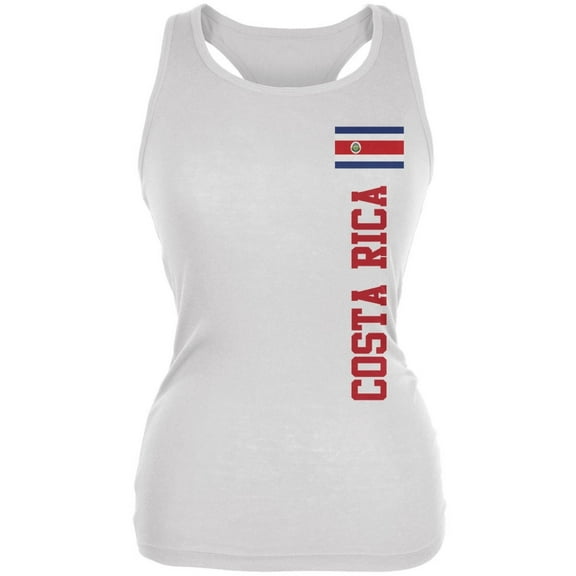 World Cup Costa Rica White Juniors Soft Tank Top - 2X-Large