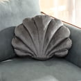 thumbnail image 2 of Dutch Velvet Scallop Cushion Soft Solid Color Cushion Shell Shape Throw Pillow Sofa Cushion for Couch Bed Living Room, 2 of 6