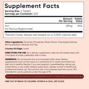 WeightWorld Iron Bisglycinate 28mg, Blood Health, Energy Supplement, Gentle Chelated Ferrous Bisglycinate, 400 tablets