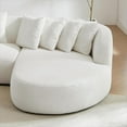 thumbnail image 5 of Tabaray 116" Modern Sofa Couch Curved Sofa Cloud Couch Sectional Sofa Corner Sofa for Living Room Mid Century Comfy 5-Seater Sofa Deap Seat Sectional Sofá with 7 Pillows, Beige Left Arm, 5 of 9
