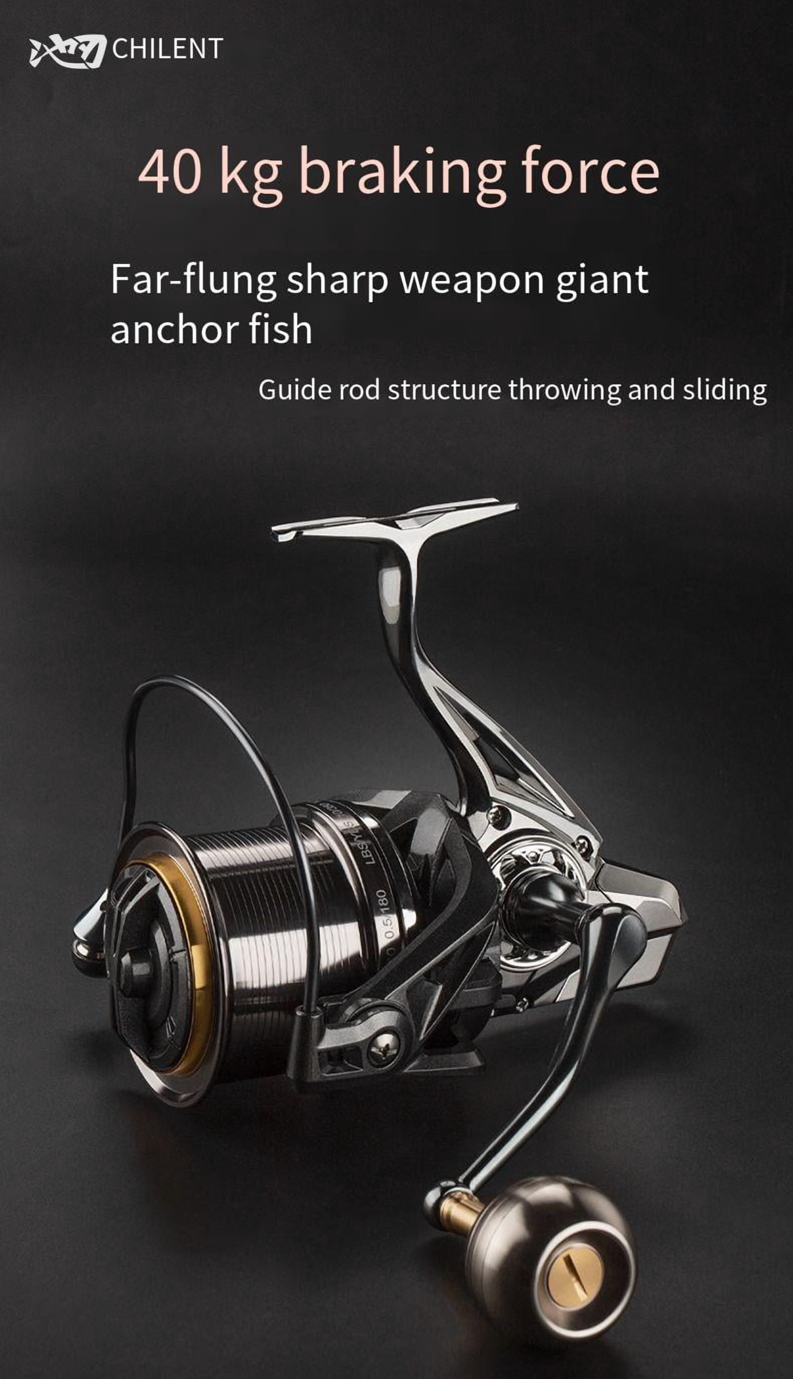 CHILENT big Fishing Reel NAG8000-14000 Metal Body Spool Surf Reel 7Bbs 20KG Max Drag Power Fishing Reel for Saltwater Fishing