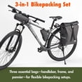 thumbnail image 4 of Ozark Trail 3-Piece Bicycle Bag Set, Handlebar, Frame, and Pannier Bags, 4 of 8