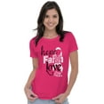 thumbnail image 4 of Hope Faith Love Breast Cancer Support Womens Slim Fit Graphic Tee Brisco Brands S, 4 of 5