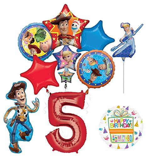 Mayflower Products Pirate 5th Birthday Party Supplies Balloon Bouquet