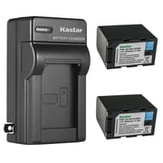 Kastar 2-Pack Battery and AC Wall Charger Replacement for JVC GY-HC500 GY-HC500E, GY-HC500U GY-HC500UN, GY-HC500SPC GY-HC500SPCN, GY-HC550 GY-HC550E GY-HC550UN Connected Cam 4K Handheld Camcorders