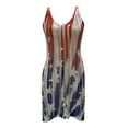 thumbnail image 4 of Brnmxoke Women Hollow Out Slit Crochet Cover Up Summer Sleeveless 4th of July Patriotic Swimwear Beach Dresses Coverups 2025 White,XL, 4 of 5