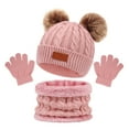 thumbnail image 3 of Hauaitttt ChildrenHats Scarves Gloves Warm Colored In Autumn and Winter Two Baby Hats Gloves Scarf Hat Set Gloves Scarf Set for Girls Scarf Hat Set Scarf Hat Gloves Set Men Hat Gloves Scarf Set, 3 of 3