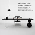 thumbnail image 4 of Mesa de té de madera de fresno negro carbonizado, mesa de té china retro creativa para hoteles y casas de familia, 4 of 5