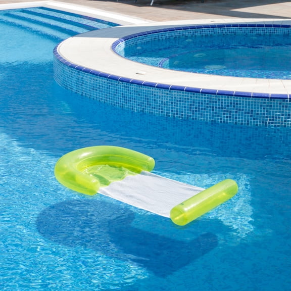 Northlight Inflatable Water Hammock Swimming Pool Lounger - 54.75" - Neon Yellow