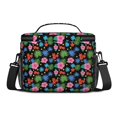 thumbnail image 3 of Lunch Box Pioneer Flower Floral Print Pattern Insulated Lunch Bag for Women Men,Medium Leakproof Lunchbox Cooler Bag Adjustable Strap,10 X 6.7 X 8 Inches, 3 of 6