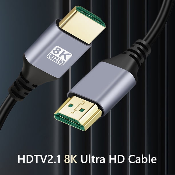 8K UHD Ver 2.1 Ultra HD Cable satelital 48Gbps HD TV Cable para proyector de computadora portátil