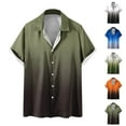 thumbnail image 6 of Aloohaidyvio Hawaiian Shirts for Men ,Mens Gradient Color Shirt Short Sleeved Lapel Shirt Hawaiian Beach Regular Shirt Blouse, Shirts for Men, 6 of 6