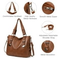 thumbnail image 6 of KALUNMA Genuine Leather Hobo Bags for Women Soft Purses and Handbag Ladies Casual Shoulder Bag, 6 of 6