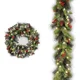 thumbnail image 5 of Christmas Wreaths 2024 New Year Front Door Wall Decorations Artificial Fake Pine Branches Xmas Tree Garland Hanging Ornaments, 5 of 5