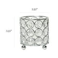 thumbnail image 2 of Elegant Designs 3.25" Elipse Crystal Flower Vase, Candle Holder, Wedding Centerpiece, Chrome, 2 of 5