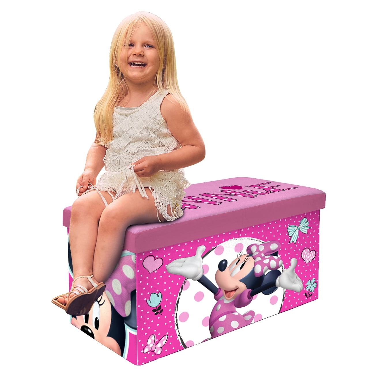 minnie mouse toy box bench