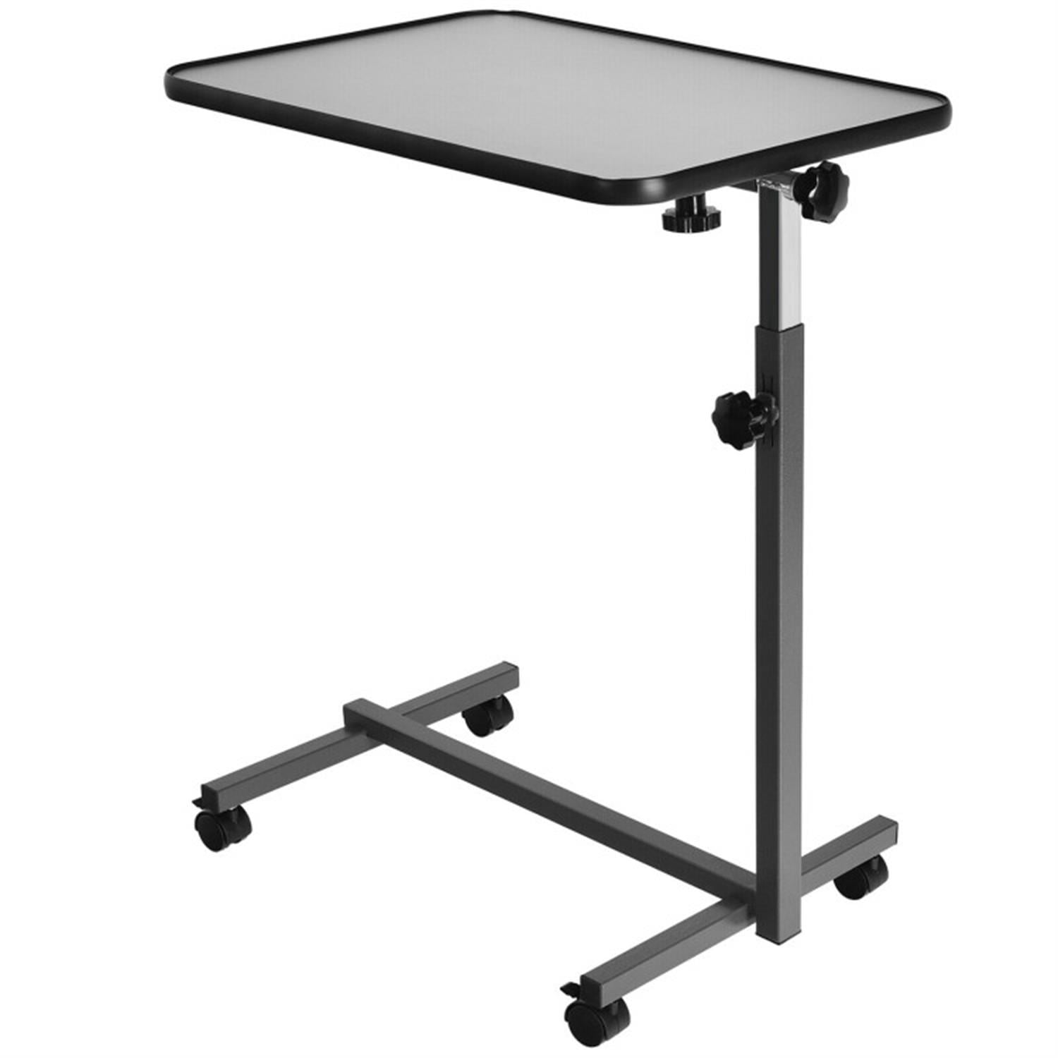 Demi Bonn Overbed Rolling Food Tray Table, Laptop Workstation for Laptops, Books, Tablets, and Art, Balck