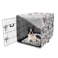 thumbnail image 5 of Farm Animal Dog Crate Cover, Repetitive Pattern of Cartoon Pigs, Easy to Use Pet Kennel Cover Small Dogs Puppies Kittens, 7 Sizes, Blue Grey Blush, by Ambesonne, 5 of 6