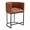 24inch ,Brown,black Base, variant on Guyou Modern Counter Height Bar Stools Set of 3, 24" Linen Counter Stools with Tall Barrel Back, Black Tubular Frame, Deep Comfortable Seat Island Stools for Kitchen Counter, Home Bars, Cream
