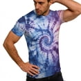 thumbnail image 5 of cocolona Womens and Mens Tie Dye Print T-shirt Summer Short Sleeve Crew Neck Tops Fashion Casual Vintage Tees Blouses, 5 of 8