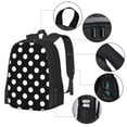 thumbnail image 3 of Sigee Black and White Polka Dot for Simple large capacity backpack Travel Laptop Backpack, Business for Travel and Daily Use, 3 of 9