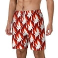 thumbnail image 2 of Balery Fire Symbols Mens Swim Trunks Swim Shorts for Men Quick Dry Inseam Beach Shorts with Compression Liner Pocket-3X-Large, 2 of 9