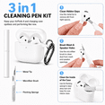 thumbnail image 5 of Lonmuju Silicone Case Cover for Airpods 4th Gen, Protective Earbud Skin with Cleaning Kit and Carabiner,white, 5 of 7