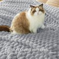 thumbnail image 4 of Manta de cama acogedora para mujer, color gris nublado, 127 x 152 cm, 4 of 7