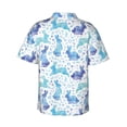 thumbnail image 4 of Xecao Rabbit2 print Hawaiian shirt - a stylish short-sleeve button-down for men, perfect for casual beach and tropical outings., 4 of 9