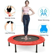 HEKA Foldable Mini Fitness Exercise Trampoline with Padding and Springs